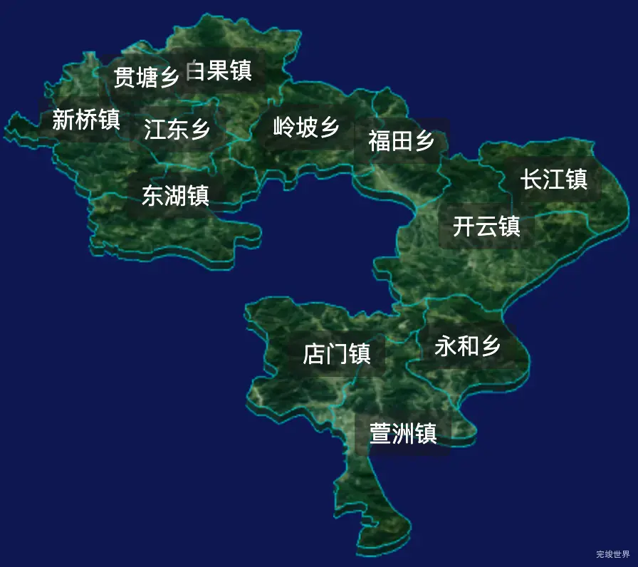 threejs衡阳市衡山县geoJson地图3d地图自定义贴图加CSS2D标签