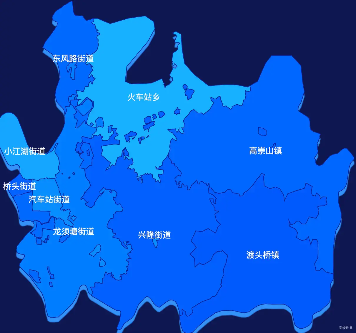 echarts邵阳市双清区geoJson地图 visualMap控制地图颜色