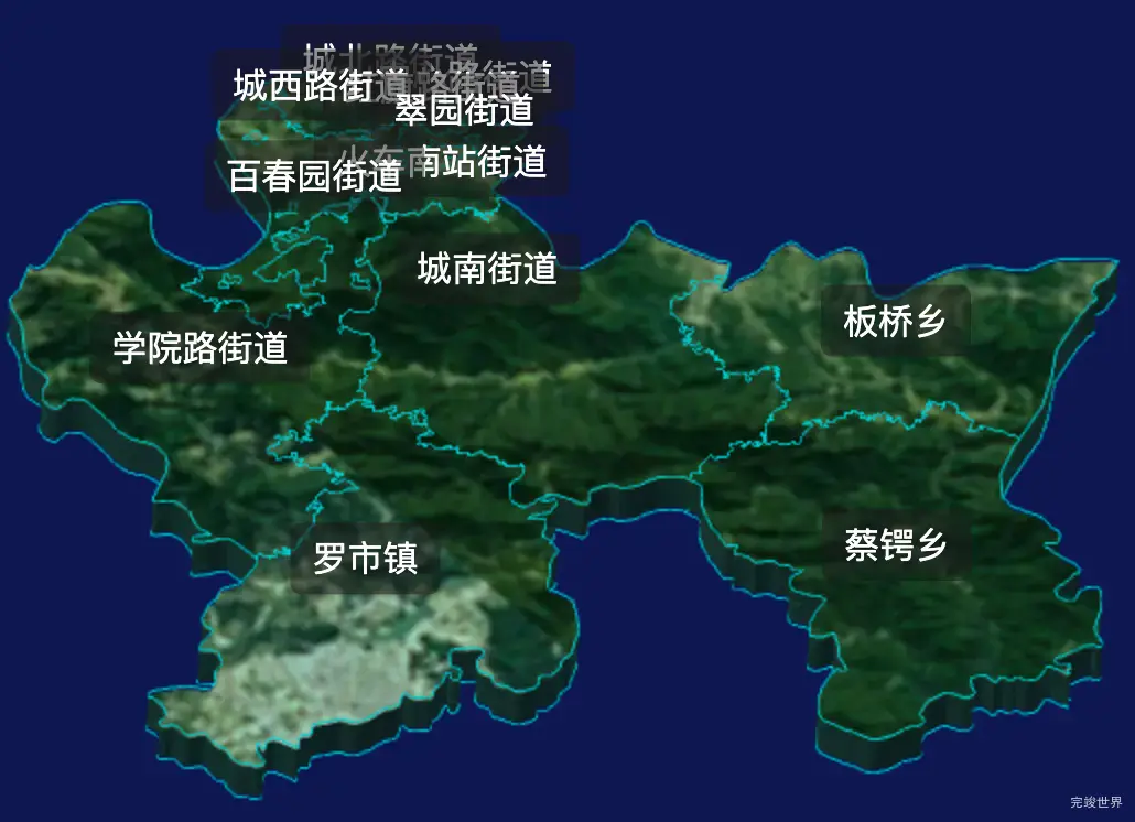 threejs邵阳市大祥区geoJson地图3d地图