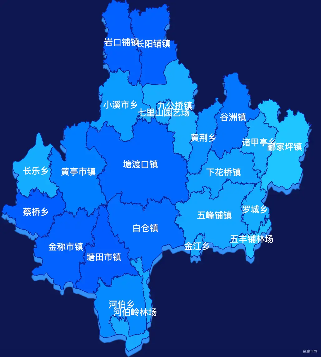 echarts邵阳市邵阳县geoJson地图 visualMap控制地图颜色