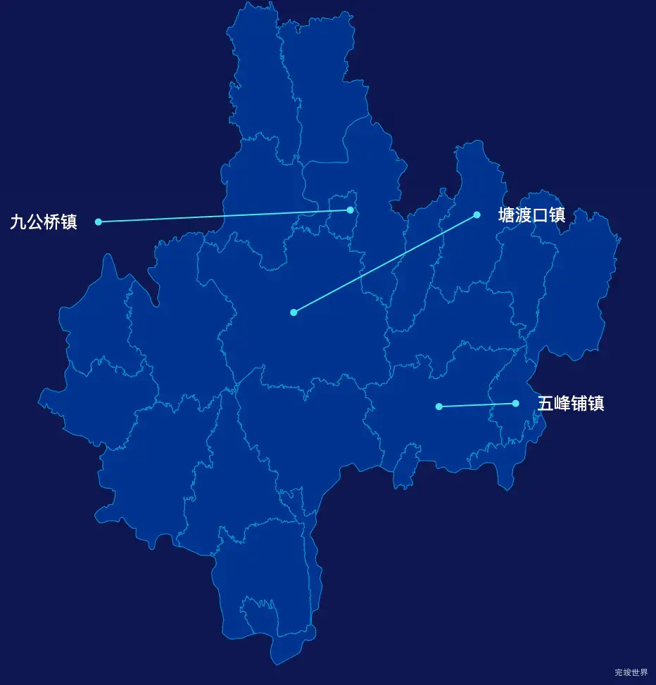 echarts邵阳市邵阳县geoJson地图自定义引导线