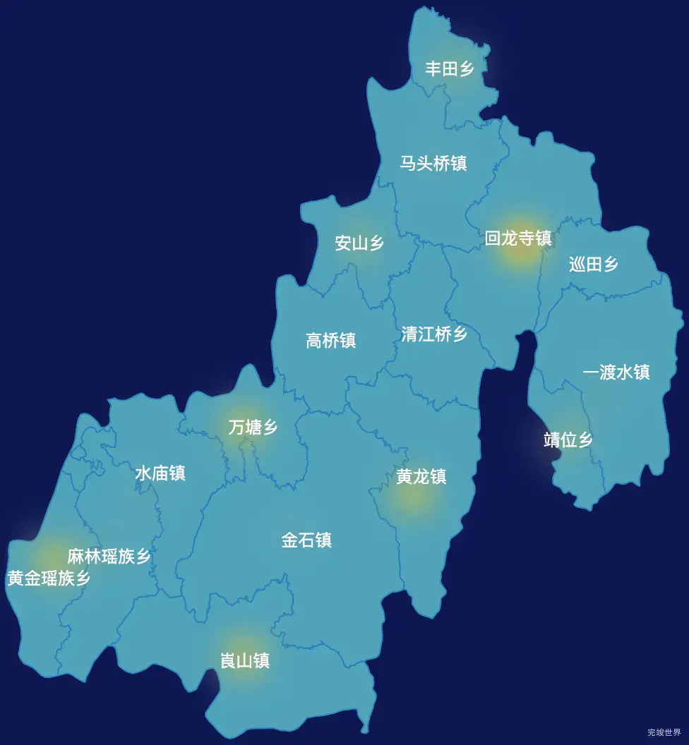 echarts邵阳市新宁县geoJson地图热力图