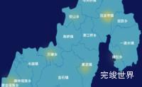 echarts邵阳市新宁县geoJson地图热力图代码演示