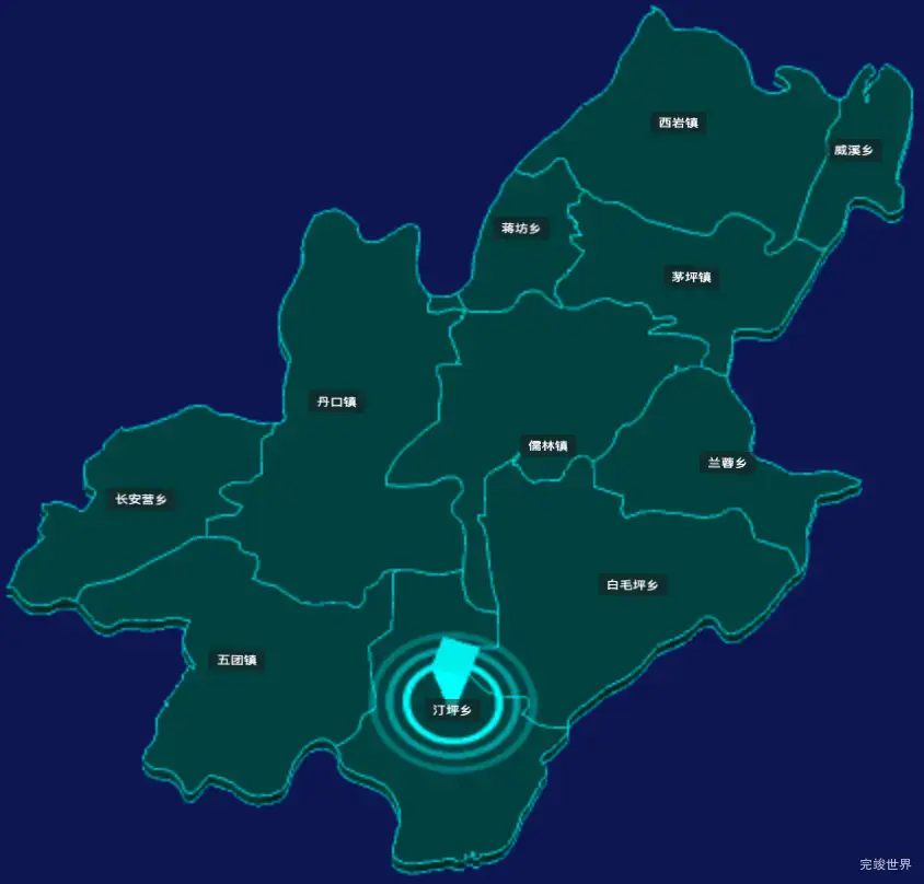 threejs邵阳市城步苗族自治县geoJson地图3d地图添加旋转棱锥