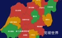 echarts邵阳市武冈市geoJson地图定义颜色实例