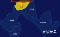 echarts岳阳市君山区geoJson地图点击弹出自定义弹窗效果