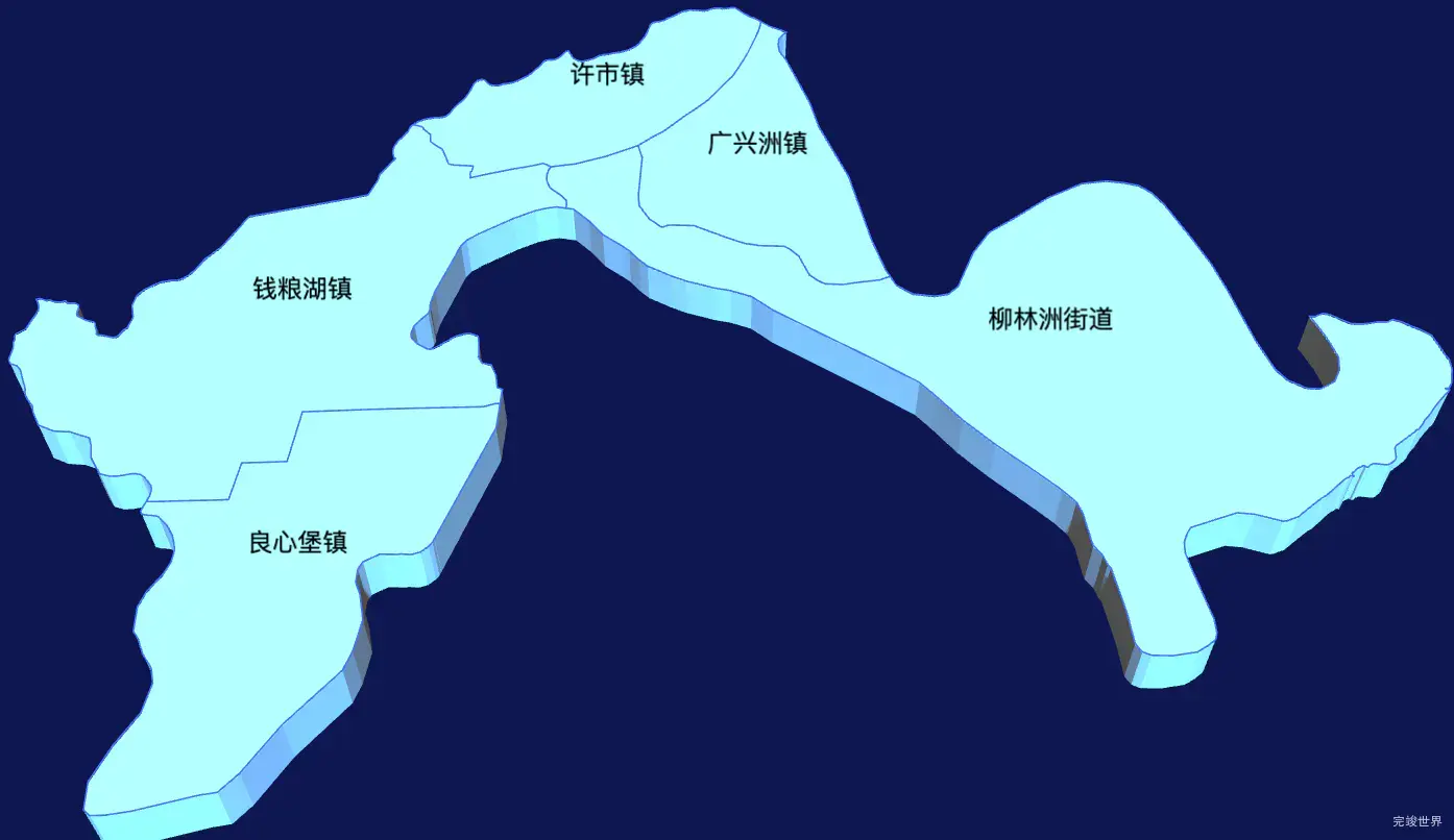 echarts岳阳市君山区geoJson地图3d地图