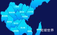 echarts岳阳市华容县geoJson地图局部颜色渐变实例