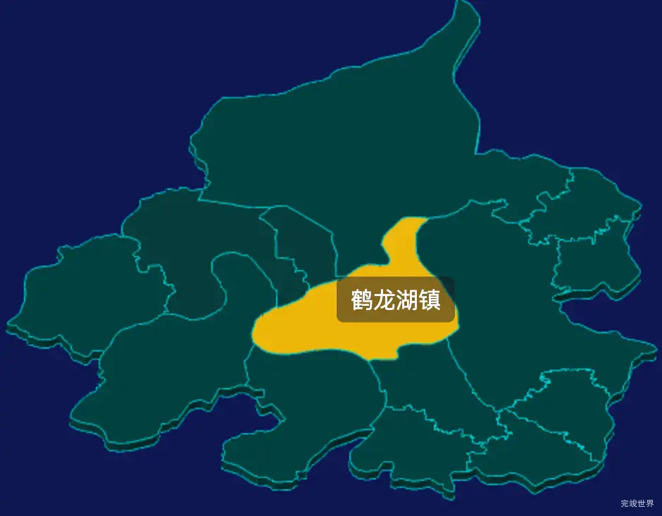 threejs岳阳市湘阴县geoJson地图3d地图