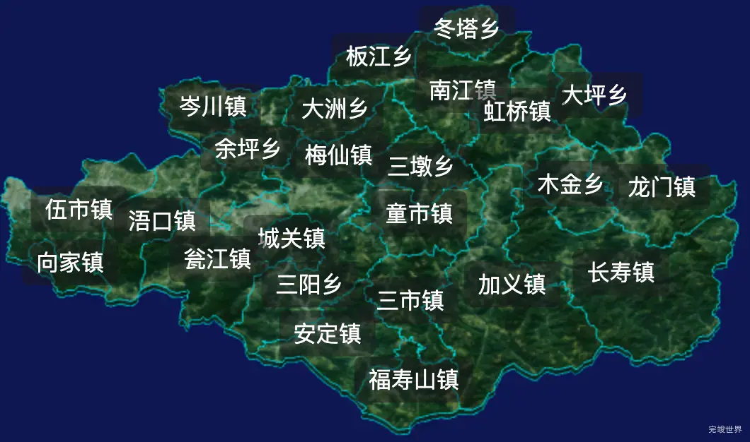 threejs岳阳市平江县geoJson地图3d地图css2d标签