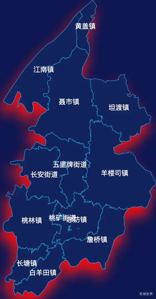 echarts岳阳市临湘市geoJson地图阴影