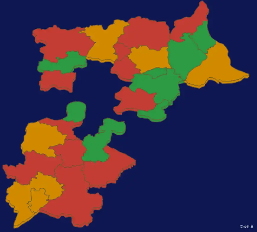 threejs常德市鼎城区geoJson地图3d地图