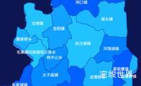 echarts常德市汉寿县geoJson地图 visualMap控制地图颜色实例代码