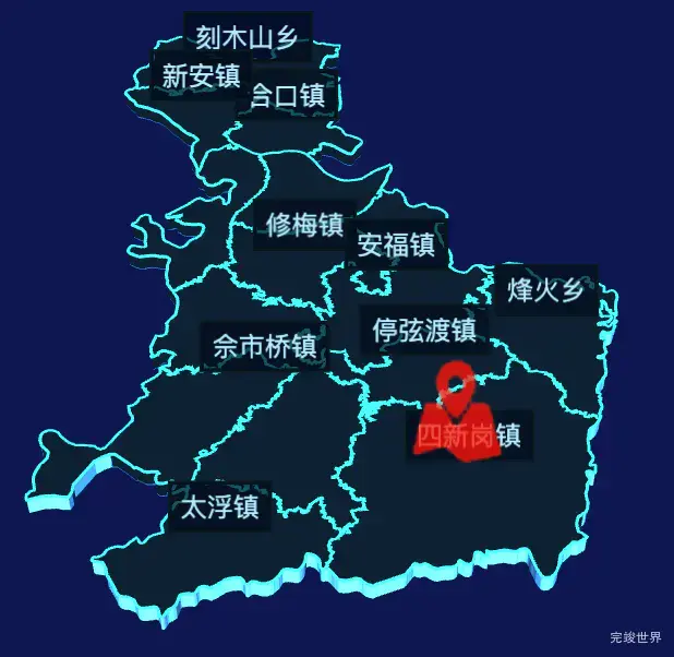 echarts常德市临澧县geoJson地图3d地图自定义图标