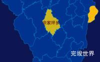 echarts常德市桃源县geoJson地图区域闪烁效果