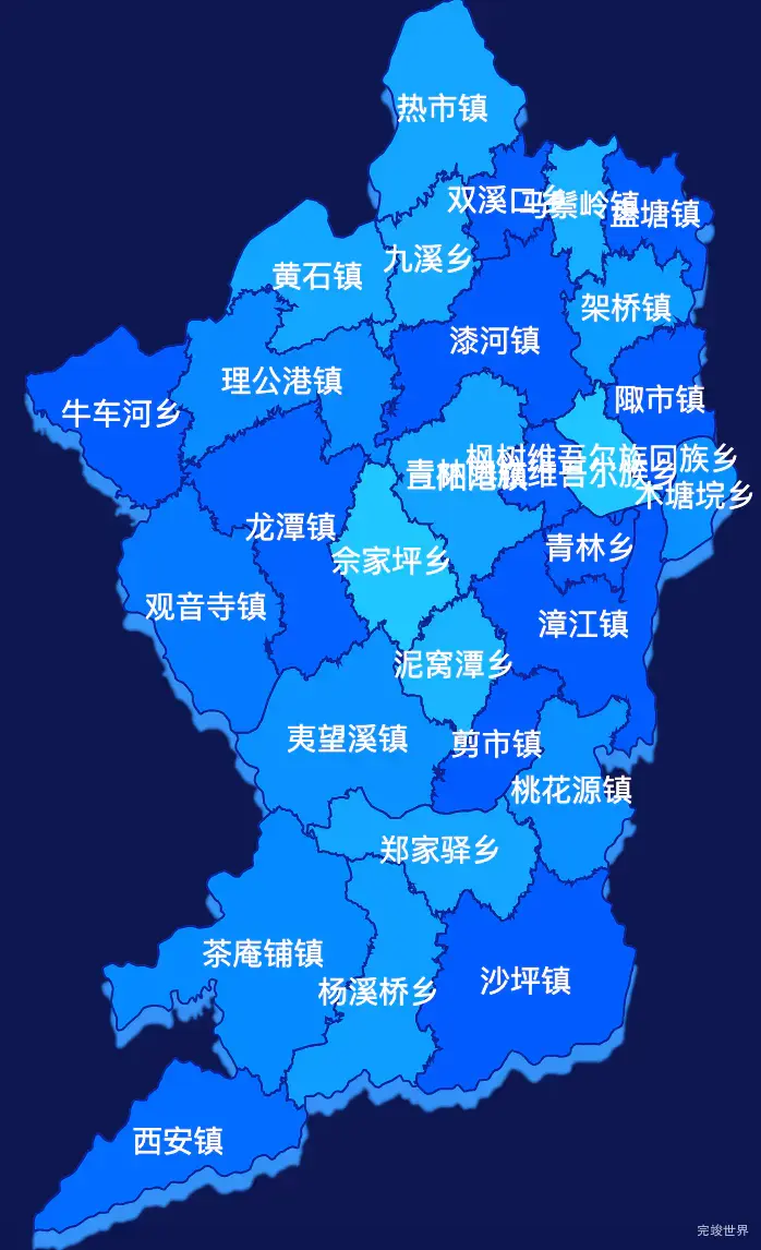 echarts常德市桃源县geoJson地图 visualMap控制地图颜色