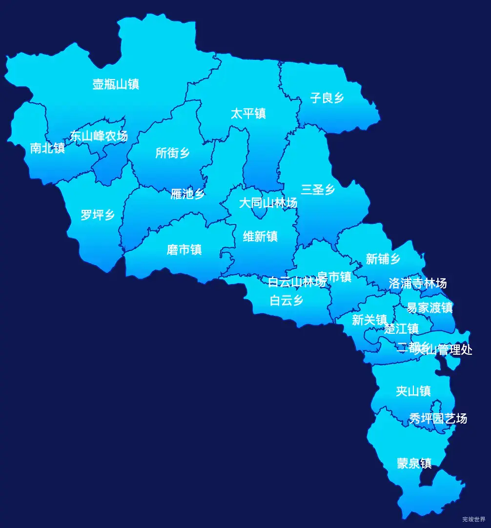 echarts常德市石门县geoJson地图局部颜色渐变