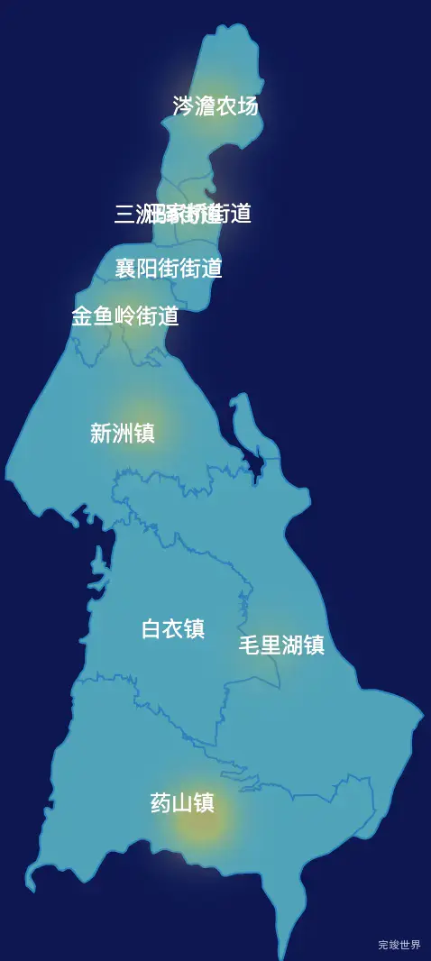 echarts常德市津市市geoJson地图热力图