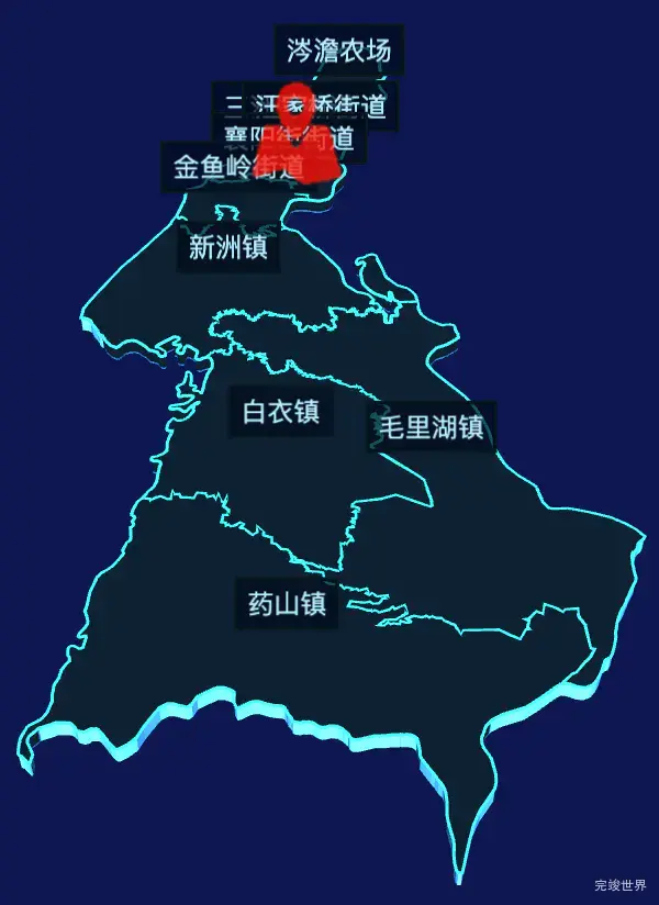 echarts常德市津市市geoJson地图3d地图自定义图标