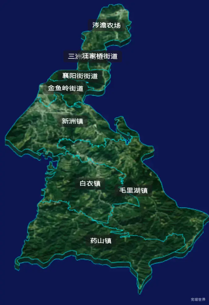 threejs常德市津市市geoJson地图3d地图CSS3D标签