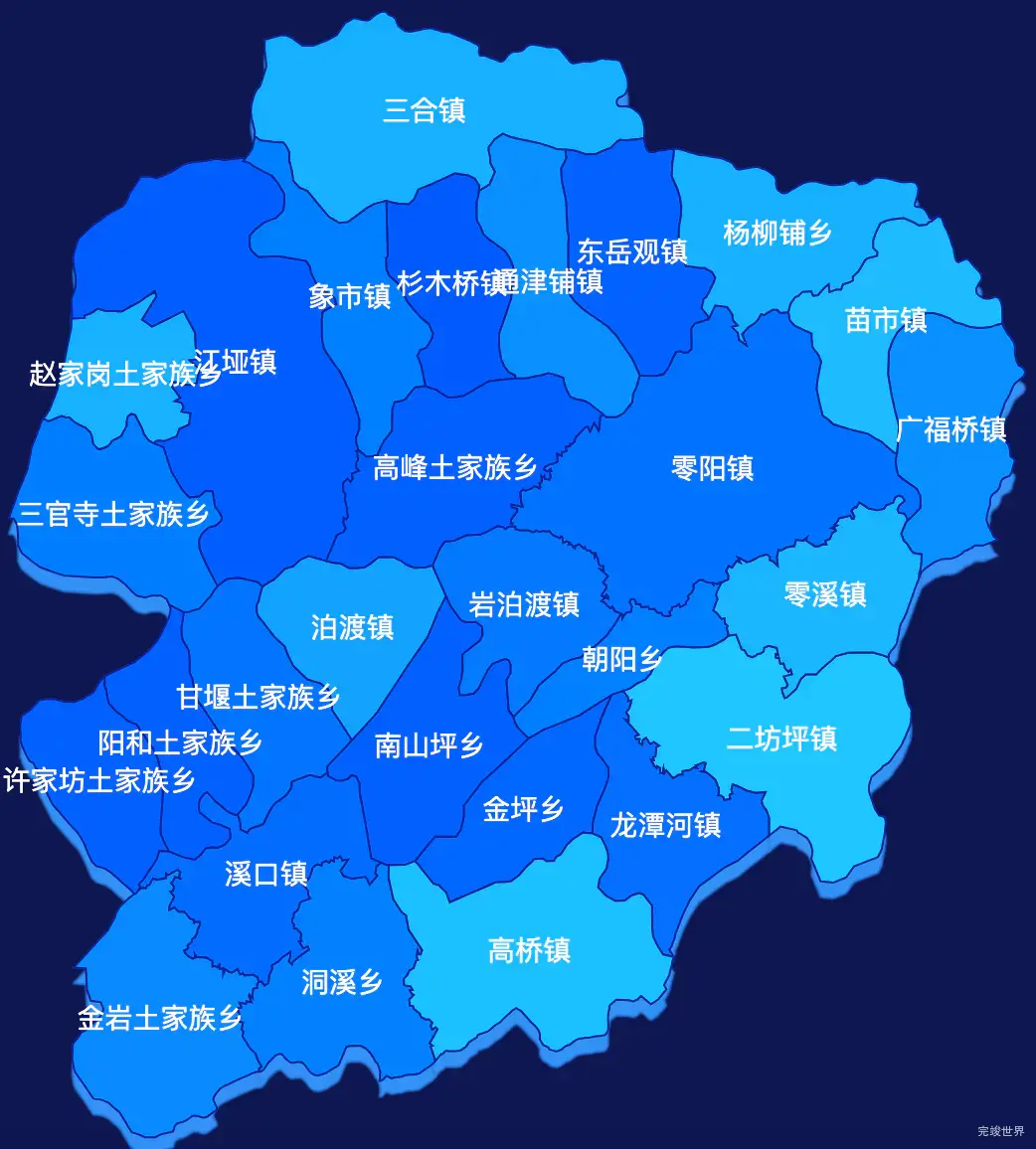 echarts张家界市慈利县geoJson地图 visualMap控制地图颜色