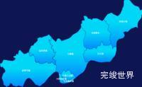 echarts益阳市资阳区geoJson地图局部颜色渐变实例