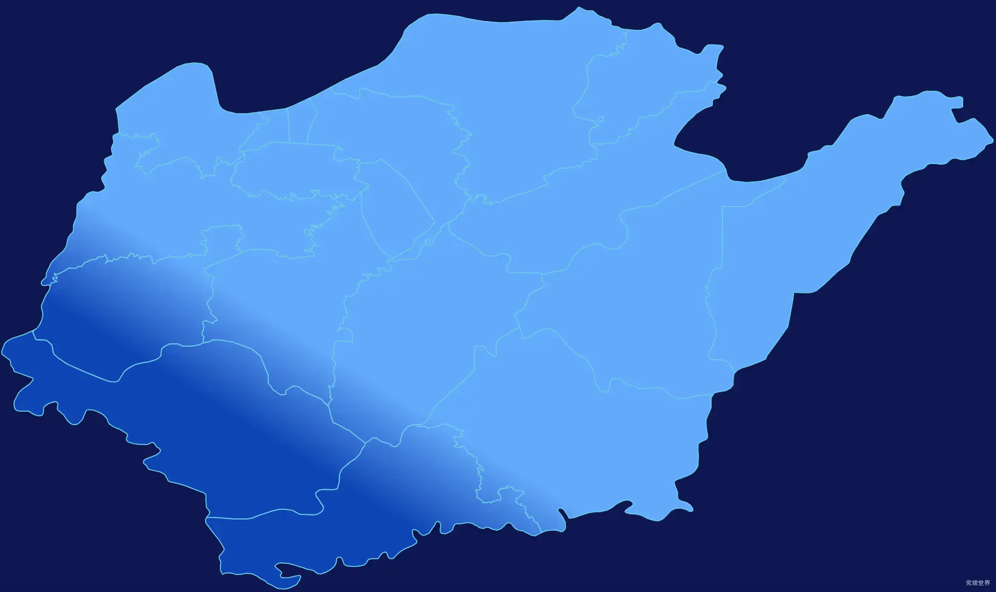 echarts益阳市赫山区geoJson地图全局颜色渐变