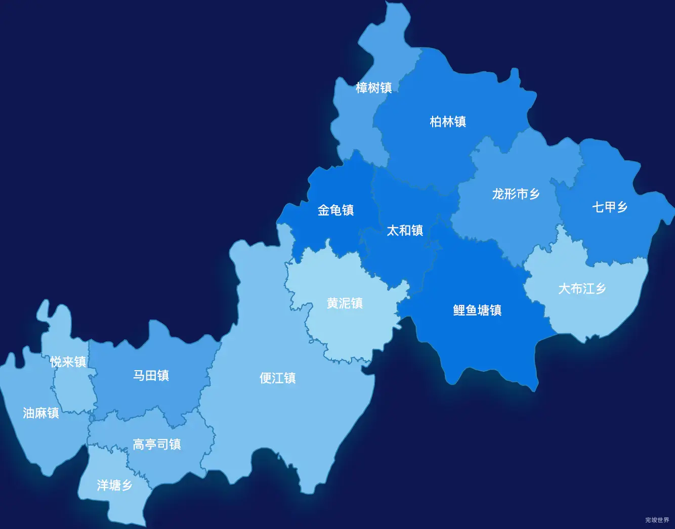 echarts郴州市永兴县geoJson地图 tooltip轮播