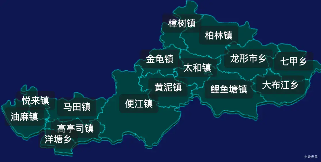 threejs郴州市永兴县geoJson地图3d地图css2d标签