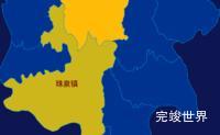 echarts郴州市嘉禾县geoJson地图区域闪烁效果