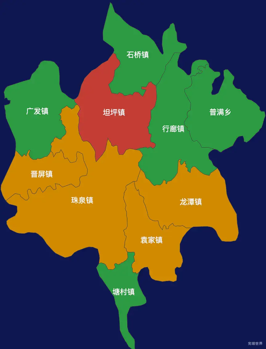 echarts郴州市嘉禾县geoJson地图定义颜色