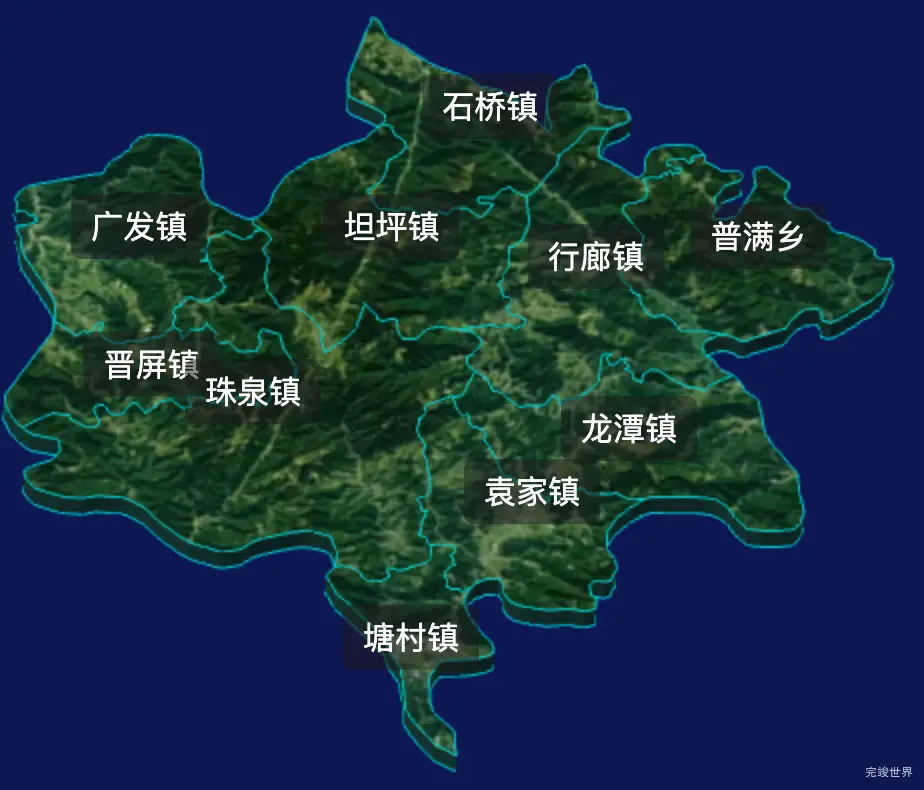 threejs郴州市嘉禾县geoJson地图3d地图自定义贴图加CSS2D标签