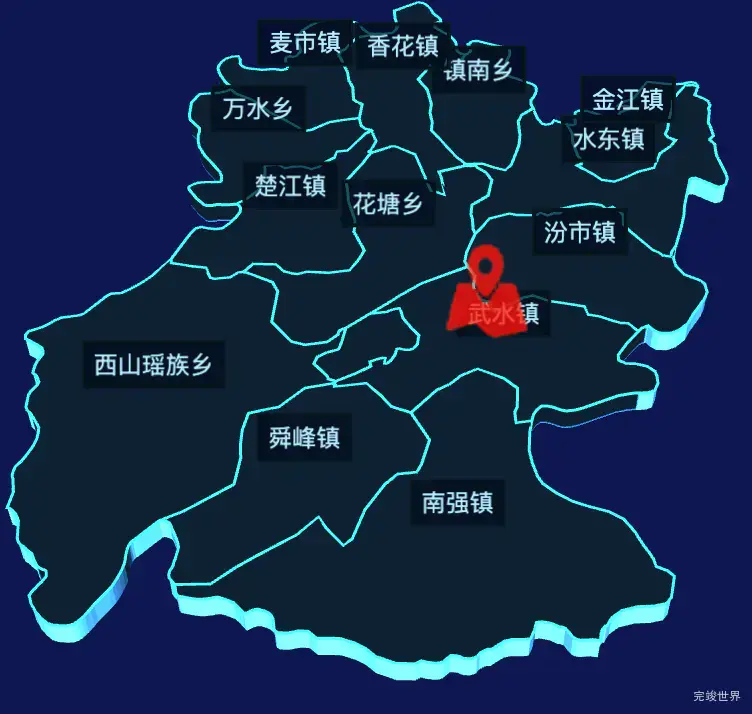 echarts郴州市临武县geoJson地图3d地图自定义图标