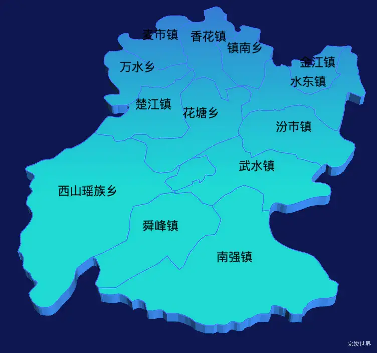 echarts郴州市临武县geoJson地图3d地图