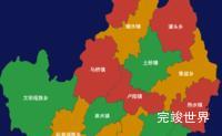 echarts郴州市汝城县geoJson地图定义颜色演示实例