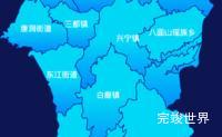 echarts郴州市资兴市geoJson地图局部颜色渐变演示实例