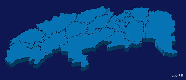 echarts永州市零陵区geoJson地图3d地图实例旋转动画