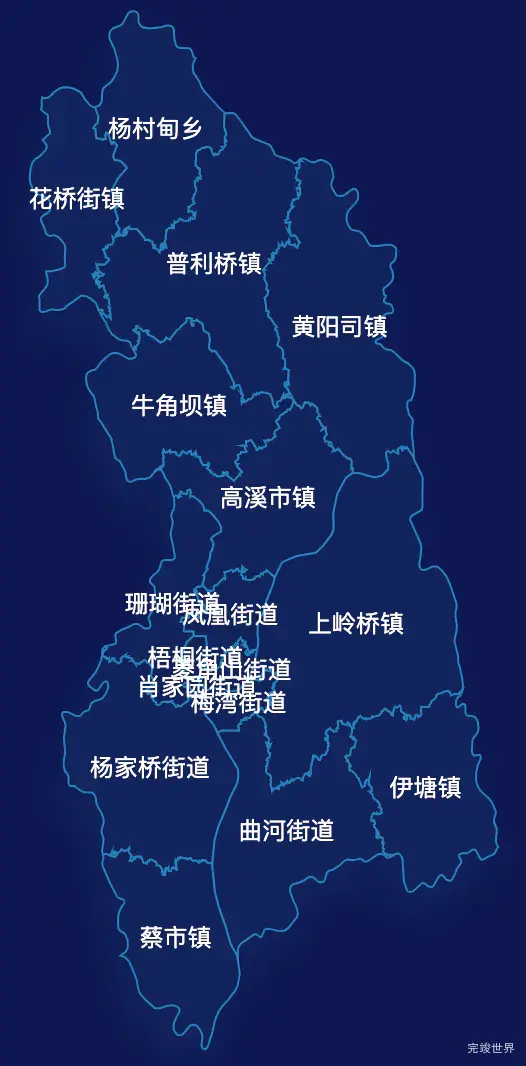 echarts永州市冷水滩区geoJson地图地图下钻展示