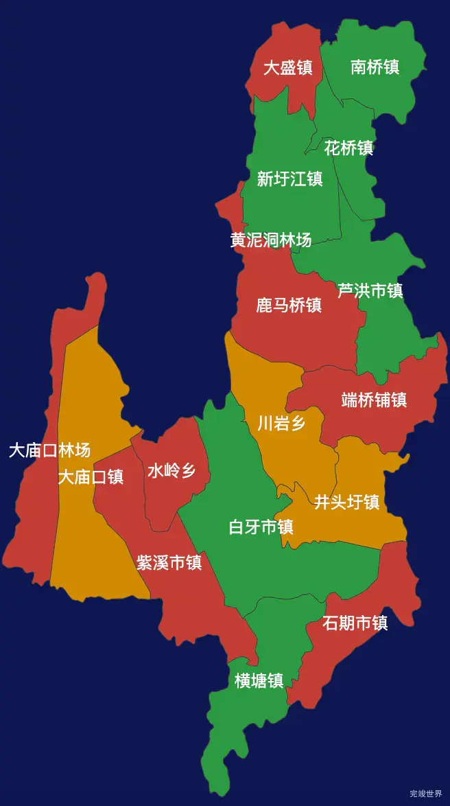 echarts永州市东安县geoJson地图