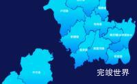 echarts怀化市中方县geoJson地图局部颜色渐变实例代码