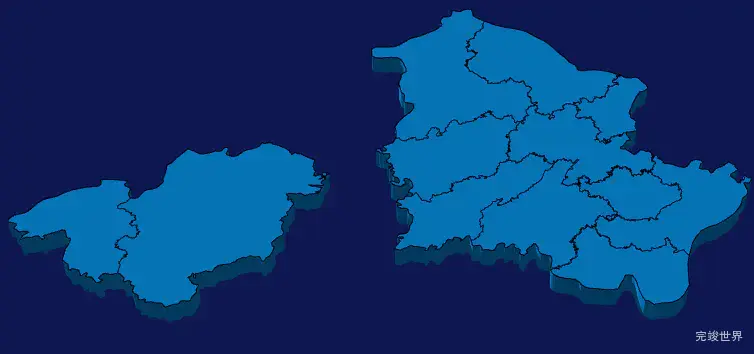 echarts怀化市中方县geoJson地图3d地图实例旋转动画