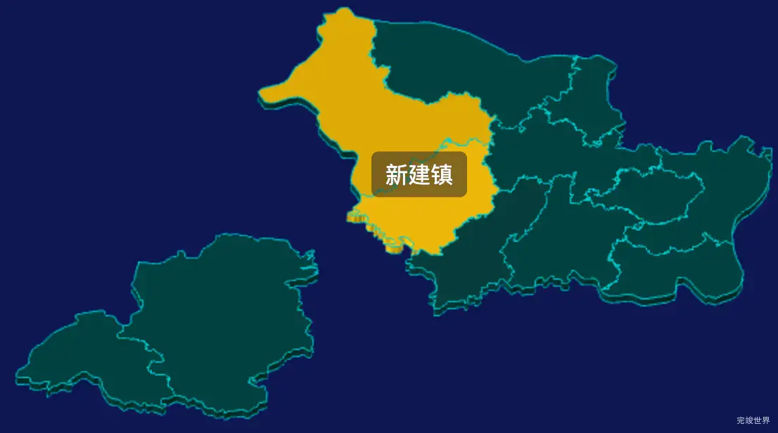 threejs怀化市中方县geoJson地图3d地图指定区域闪烁