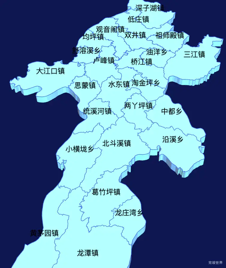 echarts怀化市溆浦县geoJson地图3d地图