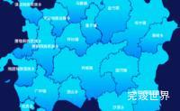 echarts怀化市会同县geoJson地图局部颜色渐变实例代码