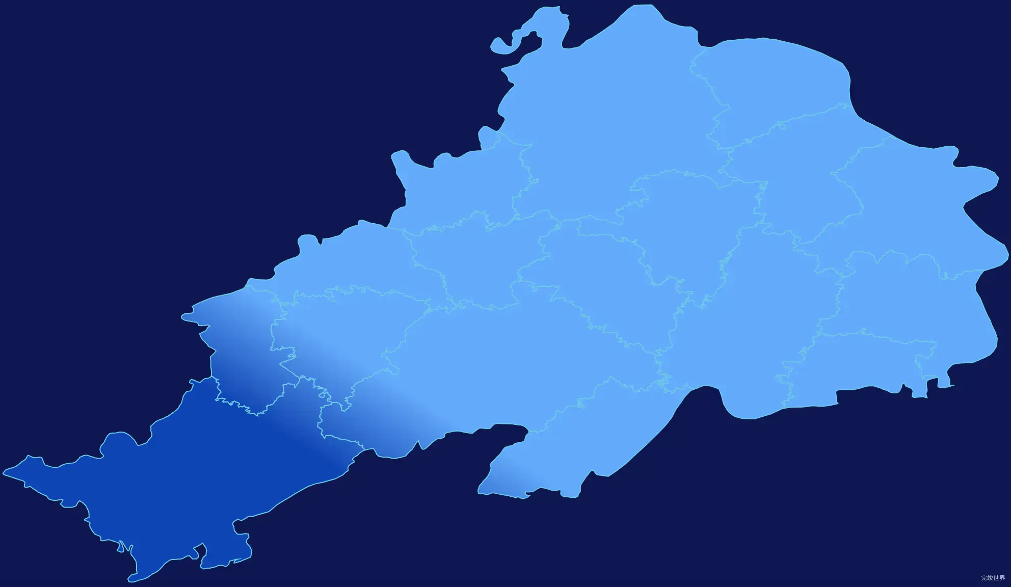 echarts怀化市新晃侗族自治县geoJson地图全局颜色渐变