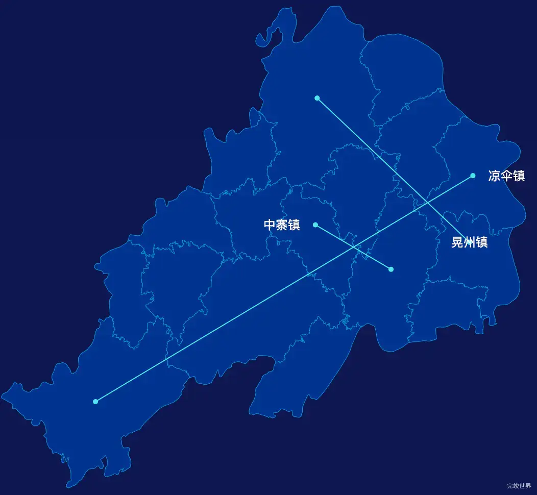 echarts怀化市新晃侗族自治县geoJson地图自定义引导线