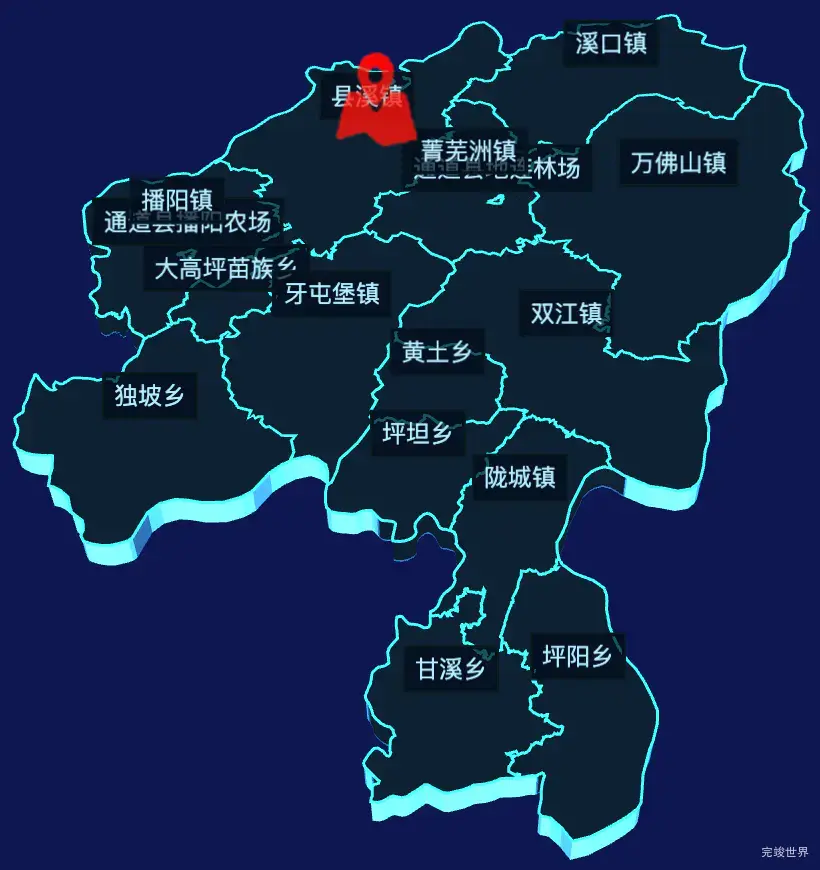 echarts怀化市通道侗族自治县geoJson地图3d地图自定义图标