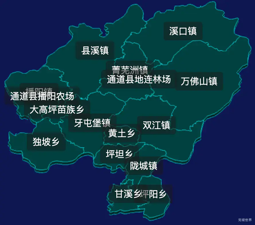 threejs怀化市通道侗族自治县geoJson地图3d地图