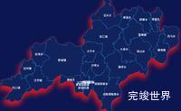 echarts怀化市洪江市geoJson地图阴影代码演示