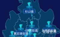 echarts娄底市娄星区geoJson地图label样式自定义效果